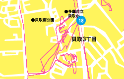 東京都多摩市貝取(3)のポスティング作業記録