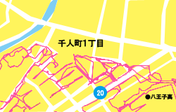 東京都八王子市千人町(1)のポスティング作業記録