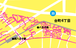 東京都八王子市台町(4)のポスティング作業記録