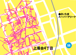さいたま市中央区上落合(4)のポスティング作業記録