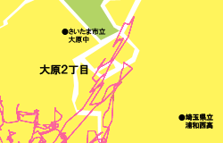 さいたま市浦和区大原(2)のポスティング作業記録