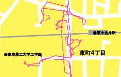 東京都小金井市東町(4)ポスティング作業記録