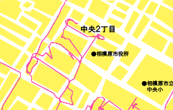 神奈川県相模原市中央区中央(2)ポスティング作業記録