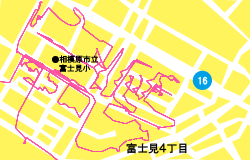 神奈川県相模原市中央区富士見(4)ポスティング作業記録