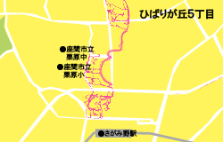 神奈川県座間市ひばりが丘(5)ポスティング作業記録